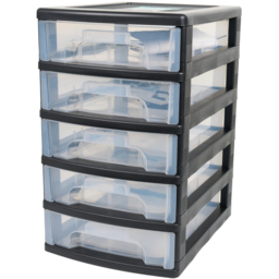 Black Tower Unit With Dividers - Black - Wilko - thumbnail 3