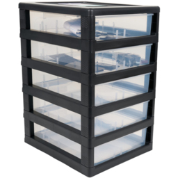 Black Tower Unit With Dividers - Black - Wilko - thumbnail 4