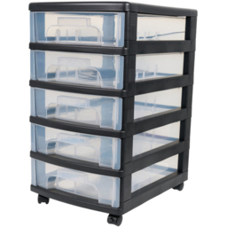 Black Tower Unit With Dividers - Black - Wilko - thumbnail 5