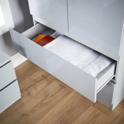 Home Source 2 Door 2 Drawer Grey Modern Wardrobe - Size: 2 Door, 2 Drawer - Wilko - thumbnail 6