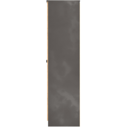 Crowndale Bora 2 Door Gold Oak and Graphite Tall Double Wardrobe - Grey - Wilko - thumbnail 4