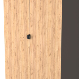 Crowndale Bora 2 Door Gold Oak and Graphite Tall Double Wardrobe - Grey - Wilko - thumbnail 7