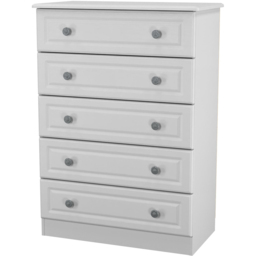 Crowndale Pembroke 5 Drawer Grey Ash Chest of Drawers Ready Assembled - Wilko - thumbnail 4