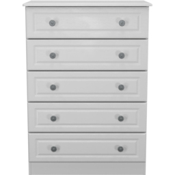 Crowndale Pembroke 5 Drawer Grey Ash Chest of Drawers Ready Assembled - Wilko - thumbnail 3