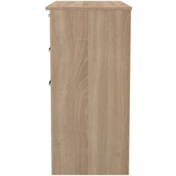 Crowndale Devon 3 Drawer White Matt and Bardolino Oak Vanity Table Ready Assembled - Size: 80 x 90 x 39cm - White Matt & Bardolino Oak - Wilko - thumbnail 5