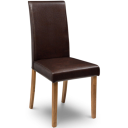 Julian Bowen Hudson Set of 2 Brown Dining Chair - Wood - Wilko - thumbnail 4