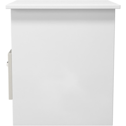 Crowndale Contrast Single Drawer Grey Matt and White Lamp Table Ready Assembled - Size: 50 x 44 x 44cm - Grey Matt & White - Wilko - thumbnail 4