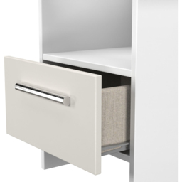 Crowndale Contrast Single Drawer Grey Matt and White Lamp Table Ready Assembled - Size: 50 x 44 x 44cm - Grey Matt & White - Wilko - thumbnail 7