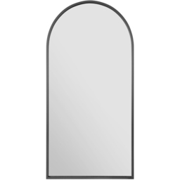 MirrorOutlet The Arcus Black Framed Arched Garden Wall Mirror 180 x 90cm - Size: 180 x 90 x 3cm - Wilko - thumbnail 1