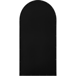 MirrorOutlet The Arcus Black Framed Arched Garden Wall Mirror 180 x 90cm - Size: 180 x 90 x 3cm - Wilko - thumbnail 5