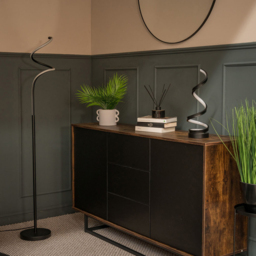 ValueLights Infinity Black Single Twist Integrated LED Floor Lamp - Size: 140 x 28 x 22cm - Wilko - thumbnail 6