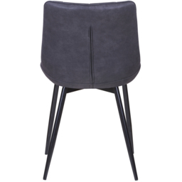Alba Set of 2 Slate Grey Suede Effect Plush Padded Dining Chairs - MCC - Wilko - thumbnail 6