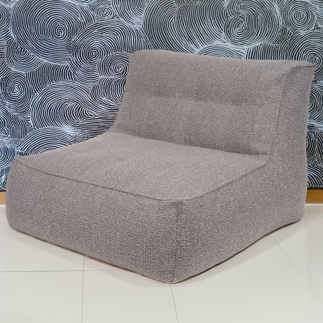 Kaikoo Grey Quilting Boucle Lounger - Size: Single Seater - Wilko - image 1