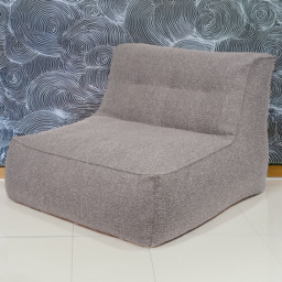 Kaikoo Grey Quilting Boucle Lounger - Size: Single Seater - Wilko - thumbnail 1