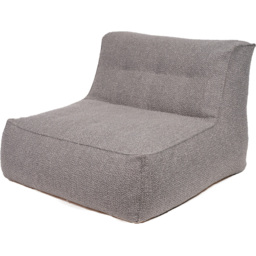 Kaikoo Grey Quilting Boucle Lounger - Size: Single Seater - Wilko - thumbnail 4