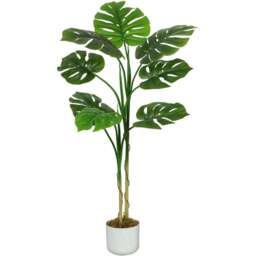 Monstera Tree Indoor Artificial Plant 120cm - Size: 120 x 30 x 30cm - Green - MCC - Wilko - thumbnail 1