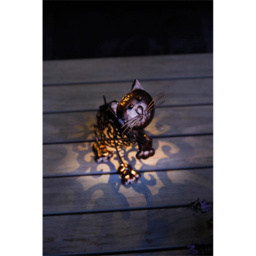 Luxform Solar Powered Metal Cat Led Light - Size: 13.5 x 18 x 25cm - Silver - Wilko - thumbnail 3