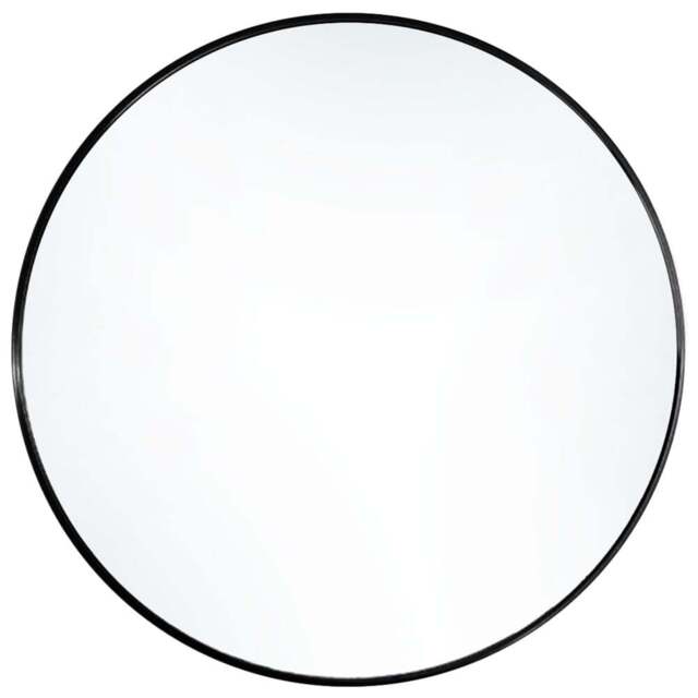 Nordic Wall Hanging Bathroom Mirror 50cm - Size: 50 x 50 x 3.5cm - Black - Living and Home - Wilko - image 1