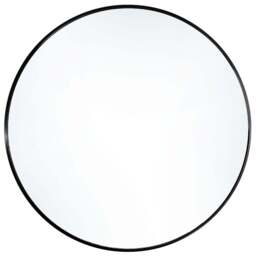 Nordic Wall Hanging Bathroom Mirror 50cm - Size: 50 x 50 x 3.5cm - Black - Living and Home - Wilko - thumbnail 1