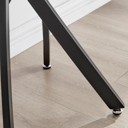 Furniturebox Tavolo Matte Black and Clear Tempered Glass Console Table - Size: 40 x 120 x 78cm - Wilko - thumbnail 6