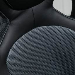 Portland Black Faux Leather Swivel Computer Desk Office Chair - Size: 71 x 61 x 118cm - Grey - Wilko - thumbnail 4