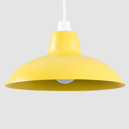 ValueLights Civic Metro Style Mustard Metal Retro Pendant Light Shade - Size: 12 x 28.8 x 28.8cm - Yellow - Wilko - thumbnail 4