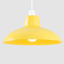 ValueLights Civic Metro Style Mustard Metal Retro Pendant Light Shade - Size: 12 x 28.8 x 28.8cm - Yellow - Wilko - thumbnail 5