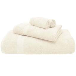 Mayfair Egyptian Cotton Cream Bath Towel Set of 2 - Wilko