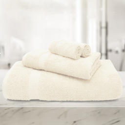 Mayfair Egyptian Cotton Cream Bath Towel Set of 2 - Wilko - thumbnail 3