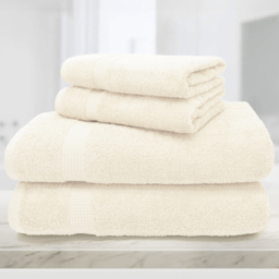 Mayfair Egyptian Cotton Cream Bath Towel Set of 2 - Wilko - thumbnail 4