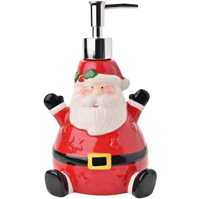 The Seasonal Gift Co. Santa Soap Dispenser - Size: 20 x 11.5 x 11.5cm - Red - Wilko - image 1