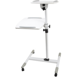 ProperAV Mobile Desk Workstation and Projector Trolley White - Size: 12 x 51 x 70cm - Wilko - thumbnail 3