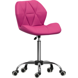 Vida Designs Pink PU Faux Leather Swivel Office Chair - Size: 96 x 48 x 49cm - Wilko - thumbnail 3