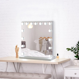 Alivio Hollywood Vanity Mirror with 15 LED Bulb - Size: 67.5 x 60cm - White - Wilko - thumbnail 3