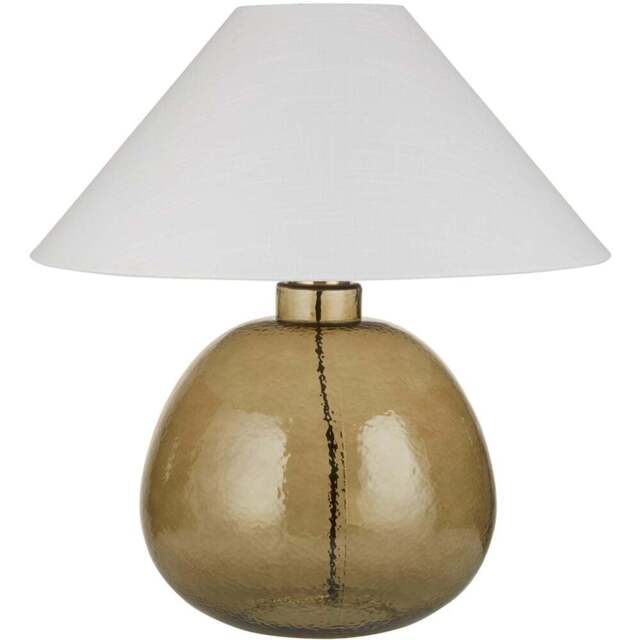 Lighting Collection Dutton Green Glass Table Lamp - Size: 52 x 50 x 50cm - Green and Gold - Wilko - image 1