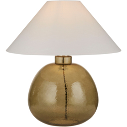 Lighting Collection Dutton Green Glass Table Lamp - Size: 52 x 50 x 50cm - Green and Gold - Wilko - thumbnail 4