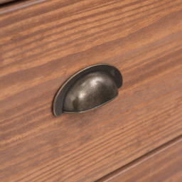 Cabinet Bits Tirolo 6 Drawer Brown Brass Cup Handle Chest of Drawers - Wilko - thumbnail 7