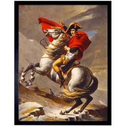 Wee Blue Coo France Emperor Napoleon Bonaparte Alps Horse Framed Wall Art Print 30 x 41cm - Size: 43.3 x 33.3 x 1.5cm - Brown - Wilko - thumbnail 1