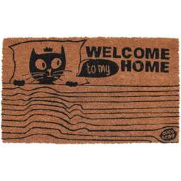 Coco & Coir Cat Love Coir Door Mat 45 x 75cm - n/a - Coco & Coir ® - Wilko