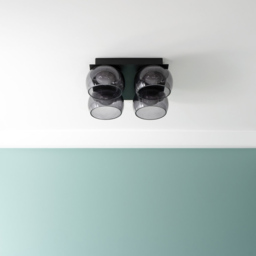 ValueLights Alissa Matt Black LED 4 Way Ceiling Light with Smoked Glass - Wilko - thumbnail 6