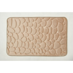Pebble Bath and Pedestal Mat Set - Beige - Wilko - thumbnail 4