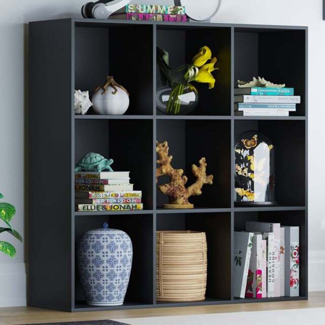 Vida Designs Durham 3 x 3 Black Cube Storage Unit - Size: H 96.5 x W 96.5 x D 29cm - Wilko - image 1
