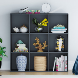 Vida Designs Durham 3 x 3 Black Cube Storage Unit - Size: H 96.5 x W 96.5 x D 29cm - Wilko - thumbnail 4