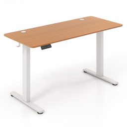 Costway Height Adjustable Electric Standing Desk Natural - Size: 147 x 36 x 18cm - Cream - Wilko - thumbnail 3