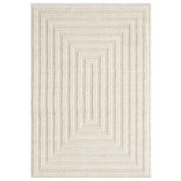 Desire Rugs Isabella Cream Embossed Geometric Rectangle Rug 200 x 290cm - Wilko - thumbnail 1