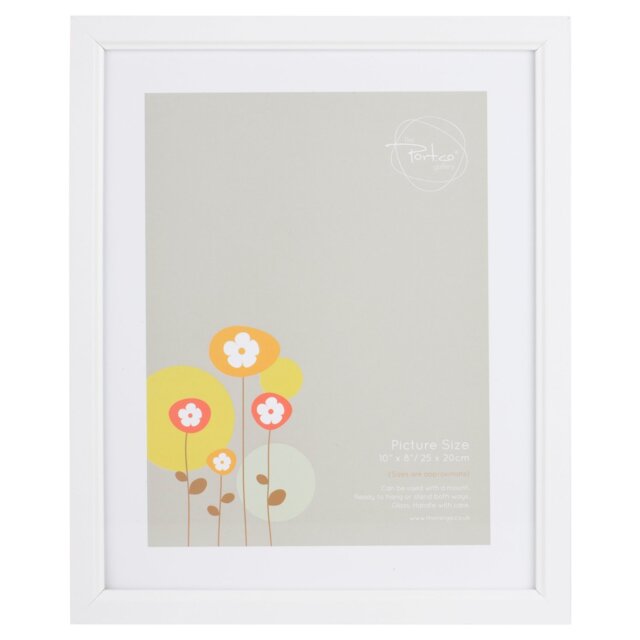 The Port Gallery White Ridged Photo Frame 10 x 8 inch - Size: A4 - The Port. Co Gallery - Wilko