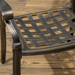 Outsunny 6 Seater Garden Dining Set with Parasol Hole Bronze - Brown - Wilko - thumbnail 4