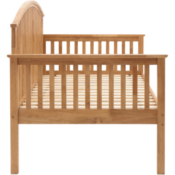 GFW Madrid Single Oak Wood Wooden Day Bed - Brown - Wilko - thumbnail 5