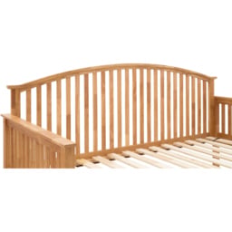GFW Madrid Single Oak Wood Wooden Day Bed - Brown - Wilko - thumbnail 4