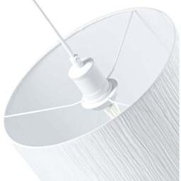 Happy Homewares White Wrinkled Paper Pendant Shade - Size: 20 x 30 x 30cm - Wilko - thumbnail 5